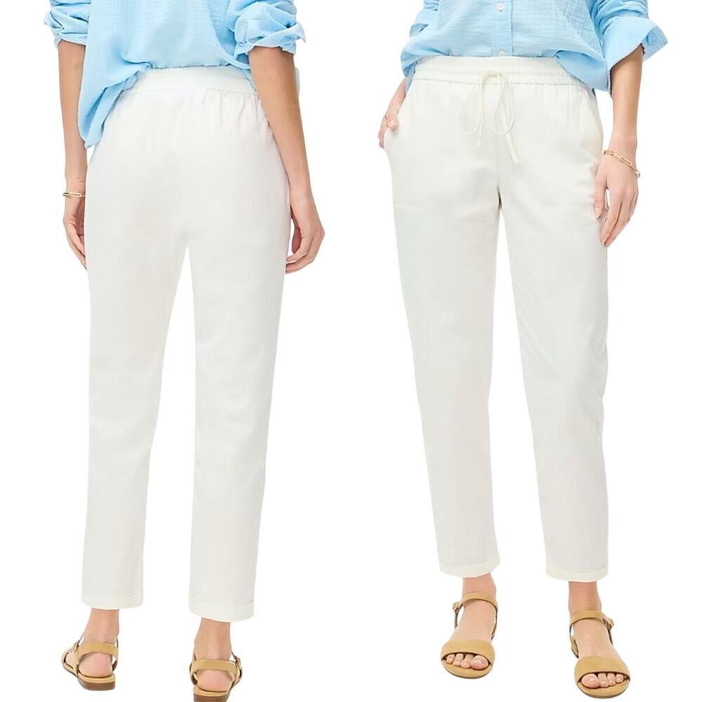J. Crew Linen Blend Pants Tall Coastal Drawstring